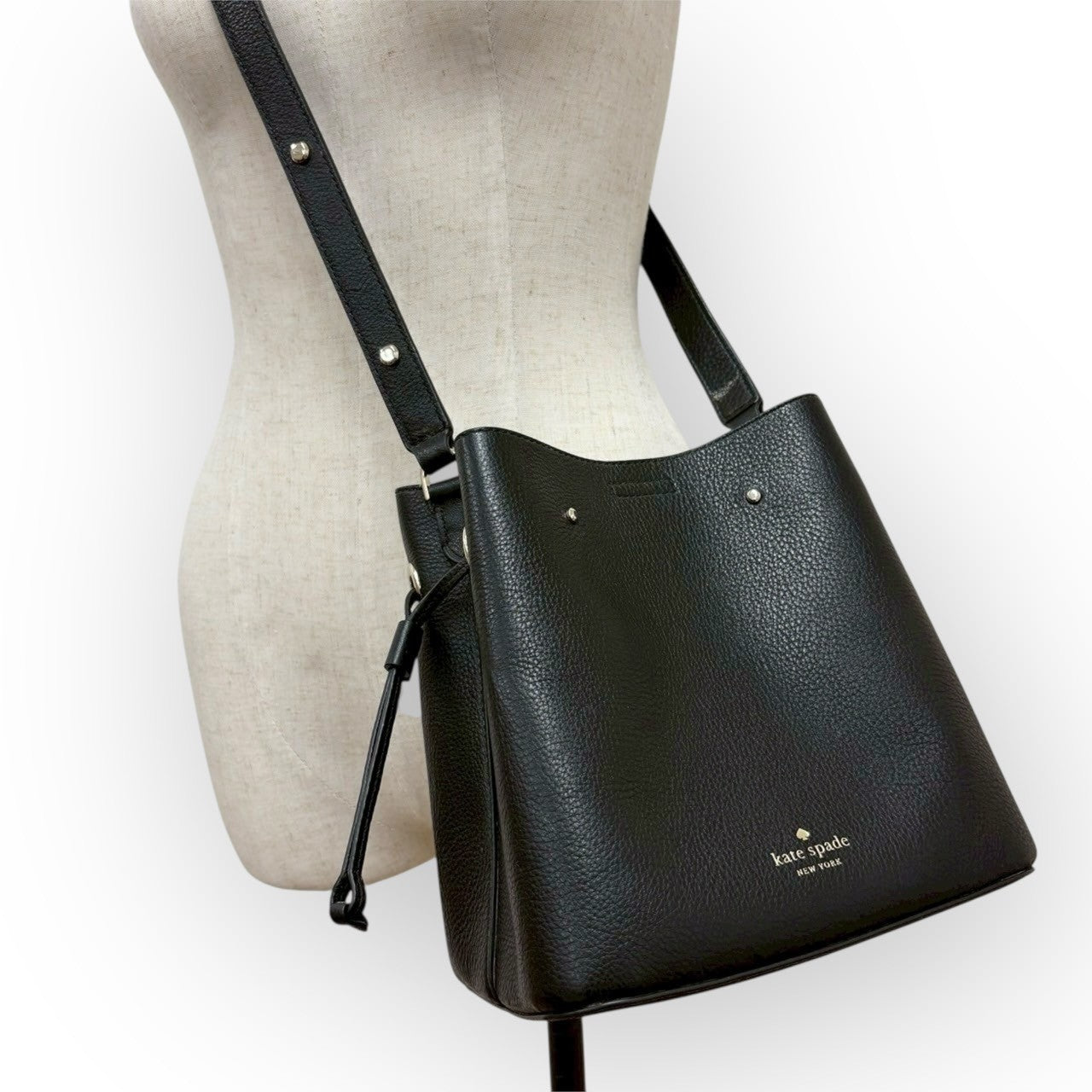 １００ KateSpade ケイトスペード 2way ハンドバッグ ショルダーバッグ ブラック