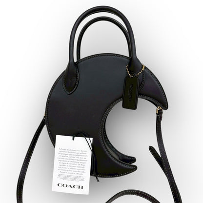 １０１ COACH コーチ ムーンバッグ リジェネラティブ レザー ショルダーバッグ ブラック