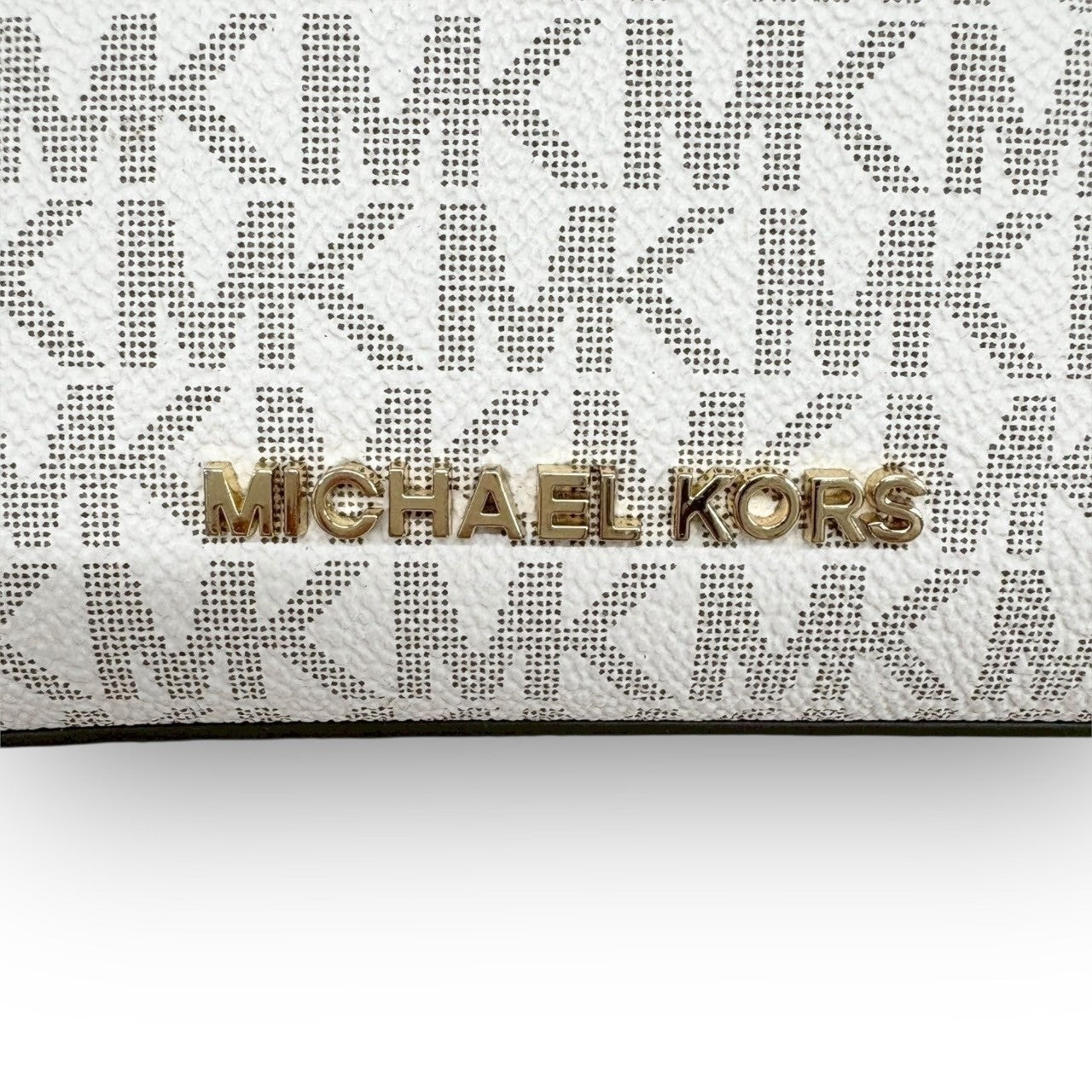 １０２ MICHAEL KORS マイケルコース ショルダー バッグ ホワイト×ブラウン