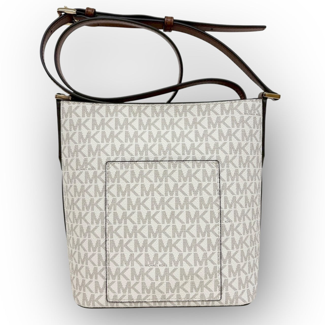 １０２ MICHAEL KORS マイケルコース ショルダー バッグ ホワイト×ブラウン
