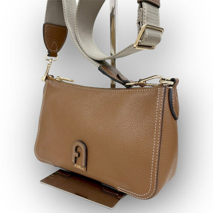 １０５ FURLA フルラ  アテナ 近年モデル ミニ ショルダーバッグ  キャメル