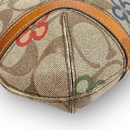 １１０ COACH コーチ ショルダーバッグ　シグネチャー×花柄