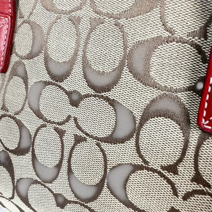 １１２ COACH コーチ ハンドバッグ シグネチャー×レッド K1R 6074