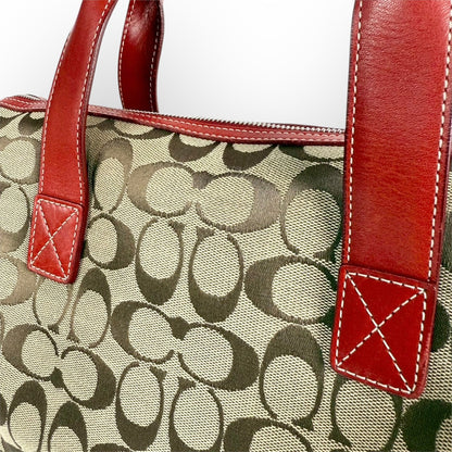 １１２ COACH コーチ ハンドバッグ シグネチャー×レッド K1R 6074