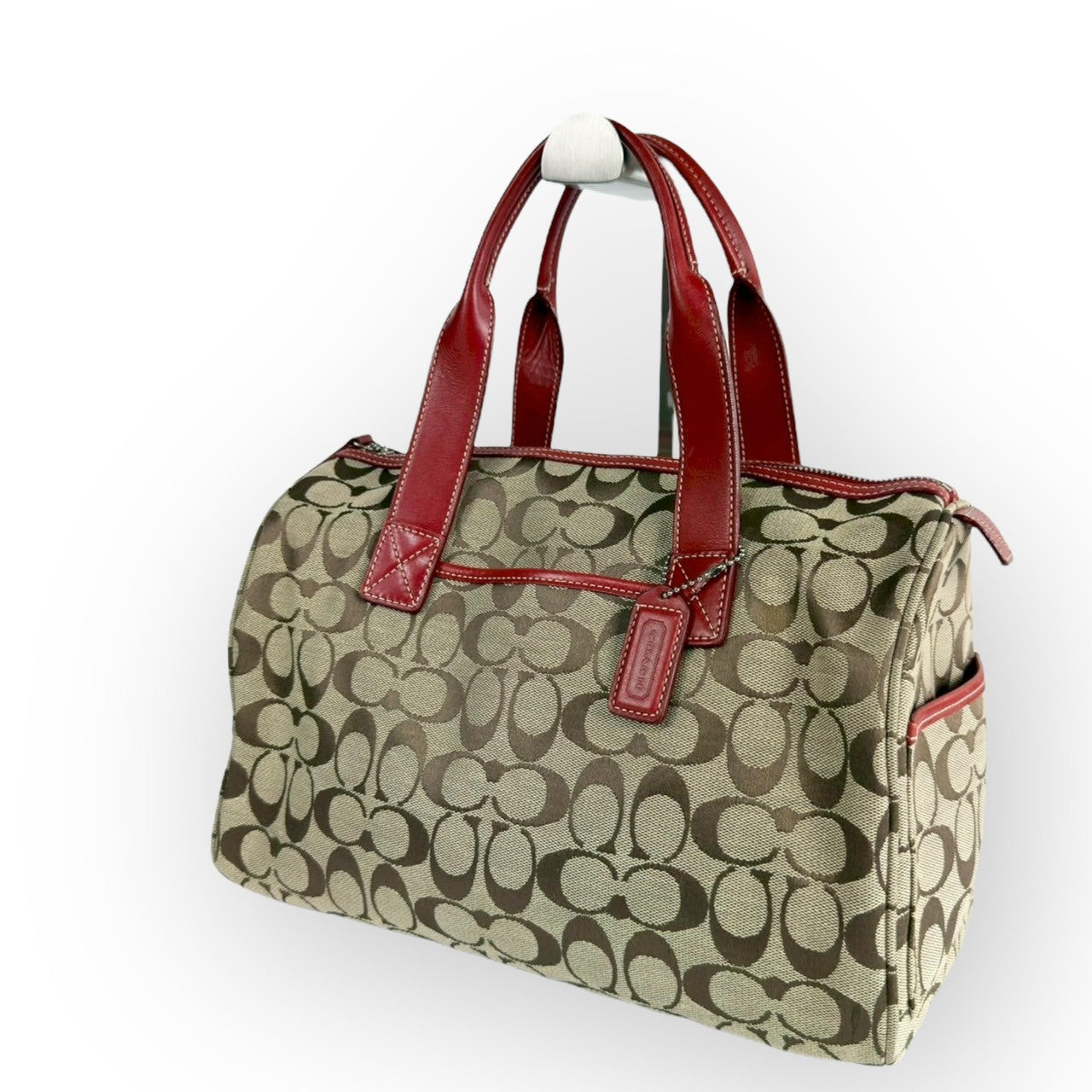 １１２ COACH コーチ ハンドバッグ シグネチャー×レッド K1R 6074