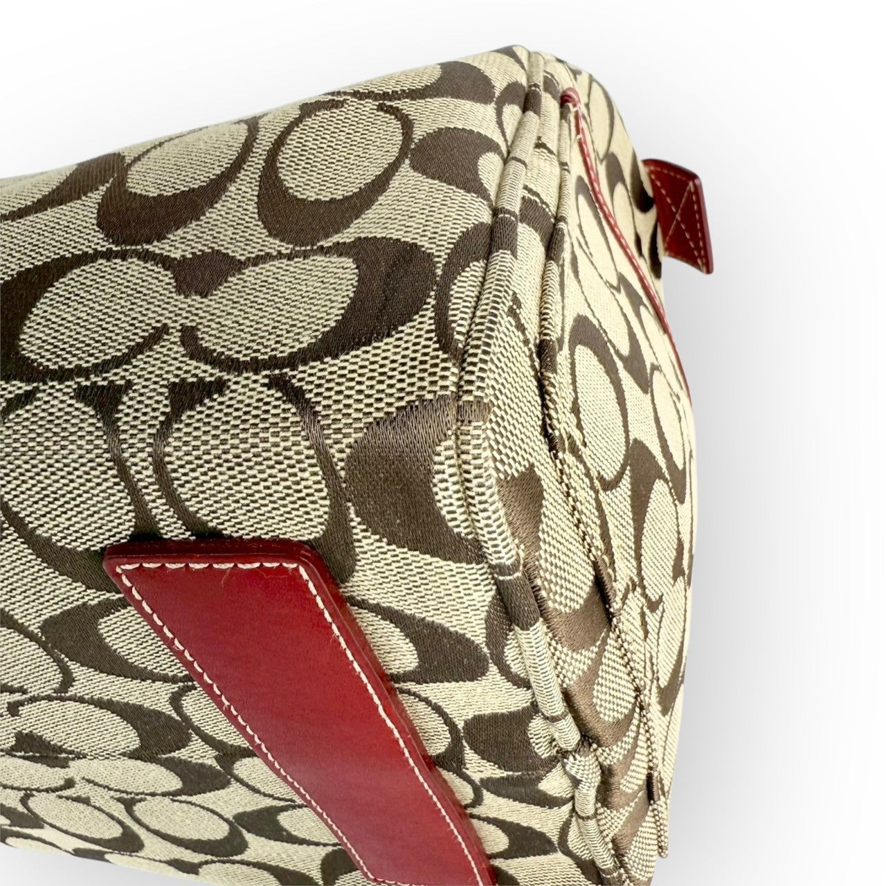 １１２ COACH コーチ ハンドバッグ シグネチャー×レッド K1R 6074