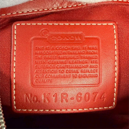 １１２ COACH コーチ ハンドバッグ シグネチャー×レッド K1R 6074