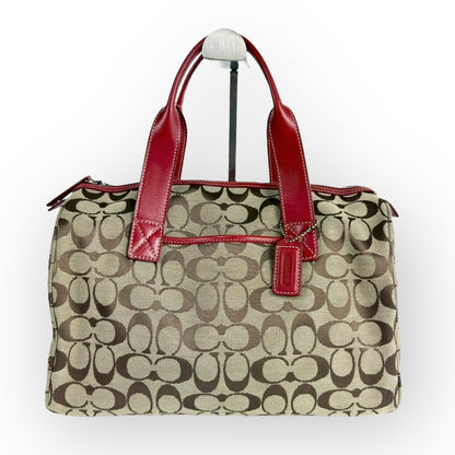１１２ COACH コーチ ハンドバッグ シグネチャー×レッド K1R 6074