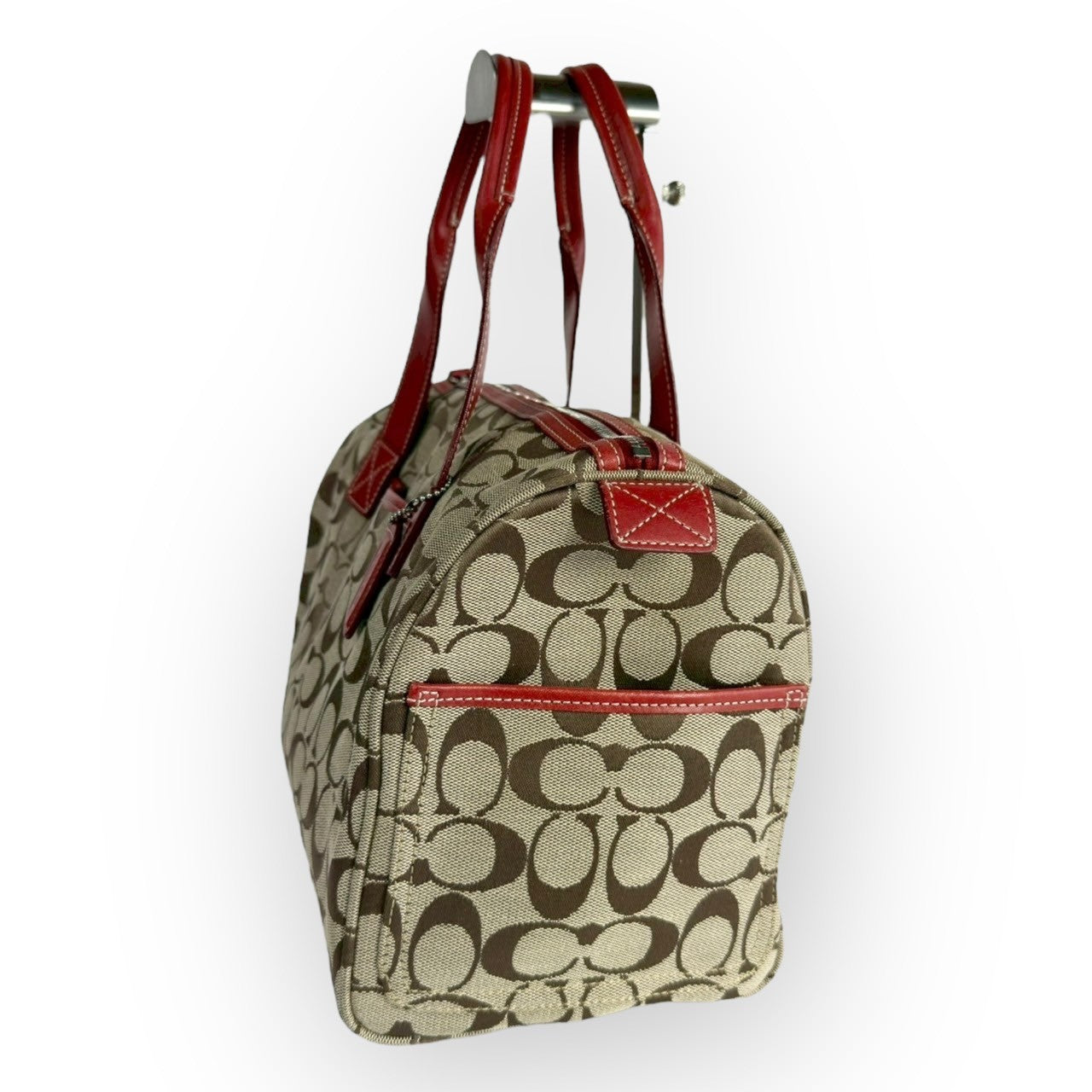 １１２ COACH コーチ ハンドバッグ シグネチャー×レッド K1R 6074