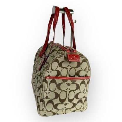 １１２ COACH コーチ ハンドバッグ シグネチャー×レッド K1R 6074