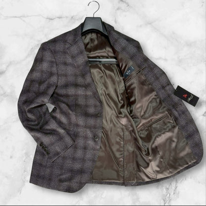 新品 BYRON バイロン ビジネススーツ	AB4　グレー チェック