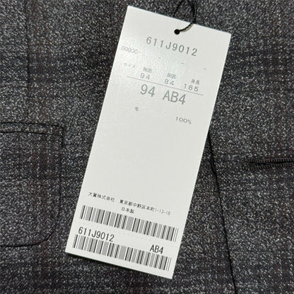 新品 BYRON バイロン ビジネススーツ	AB4　グレー チェック
