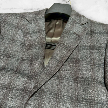 新品 BYRON バイロン ビジネススーツ	AB4　グレー チェック