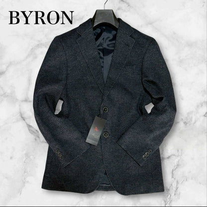新品　BYRON バイロンビジネ　ススーツ　Sサイズ　ブルーグレー　千鳥格子