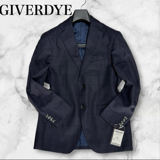 新品　GIVERDYE 　ジバルディ　ビジネススーツ　ABS　ネイビー チェック