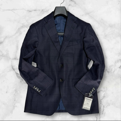 新品　GIVERDYE 　ジバルディ　ビジネススーツ　ABS　ネイビー チェック
