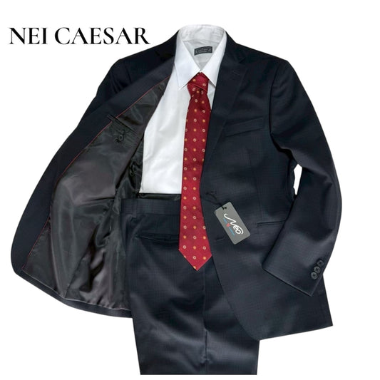 【OG-19】NEO CAESAR (ネオシーザー）191A9006　ネイビー チェックスーツ　ABM