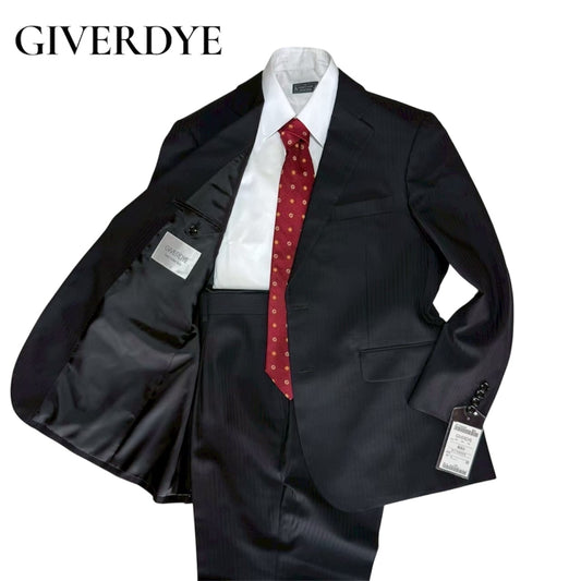 【OG-21】GIVERDYE （ジバルディ）617A8005　ブラック シャドーストライプスーツ　BE5