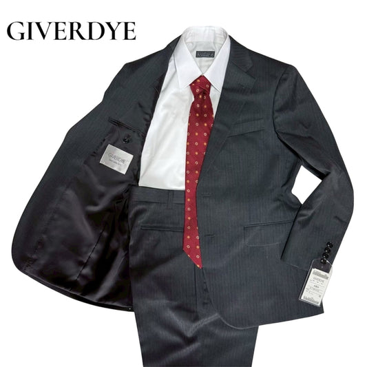 【OG-24】GIVERDYE （ジバルディ）617B8003　グレー シャドーストライプツーパンツスーツ　AB4