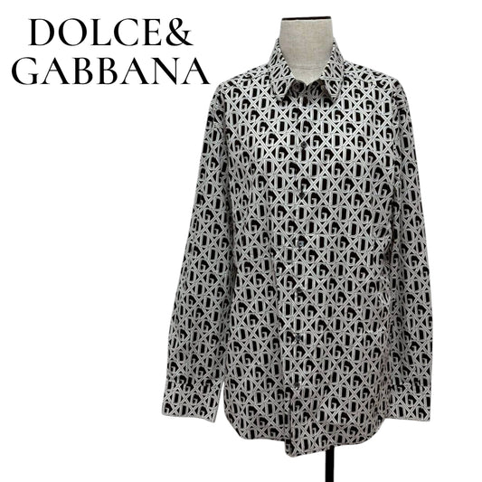 【RC2511-02】 DOLCE&GABBANA トップス 白 黒 メンズ