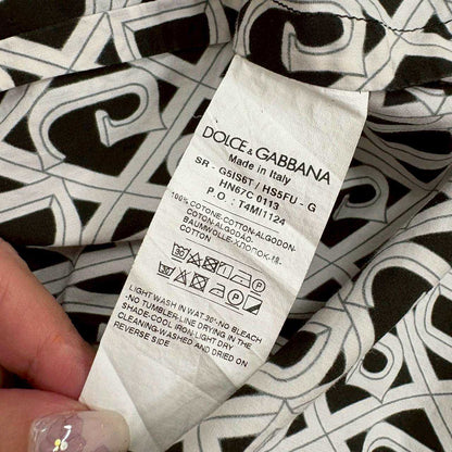 【RC2511-02】 DOLCE&GABBANA トップス 白 黒 メンズ