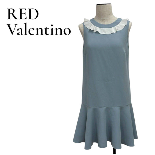 【RC2511-320】RED VALENTINO　ノースリーブ ワンピース 水色 40 レディース