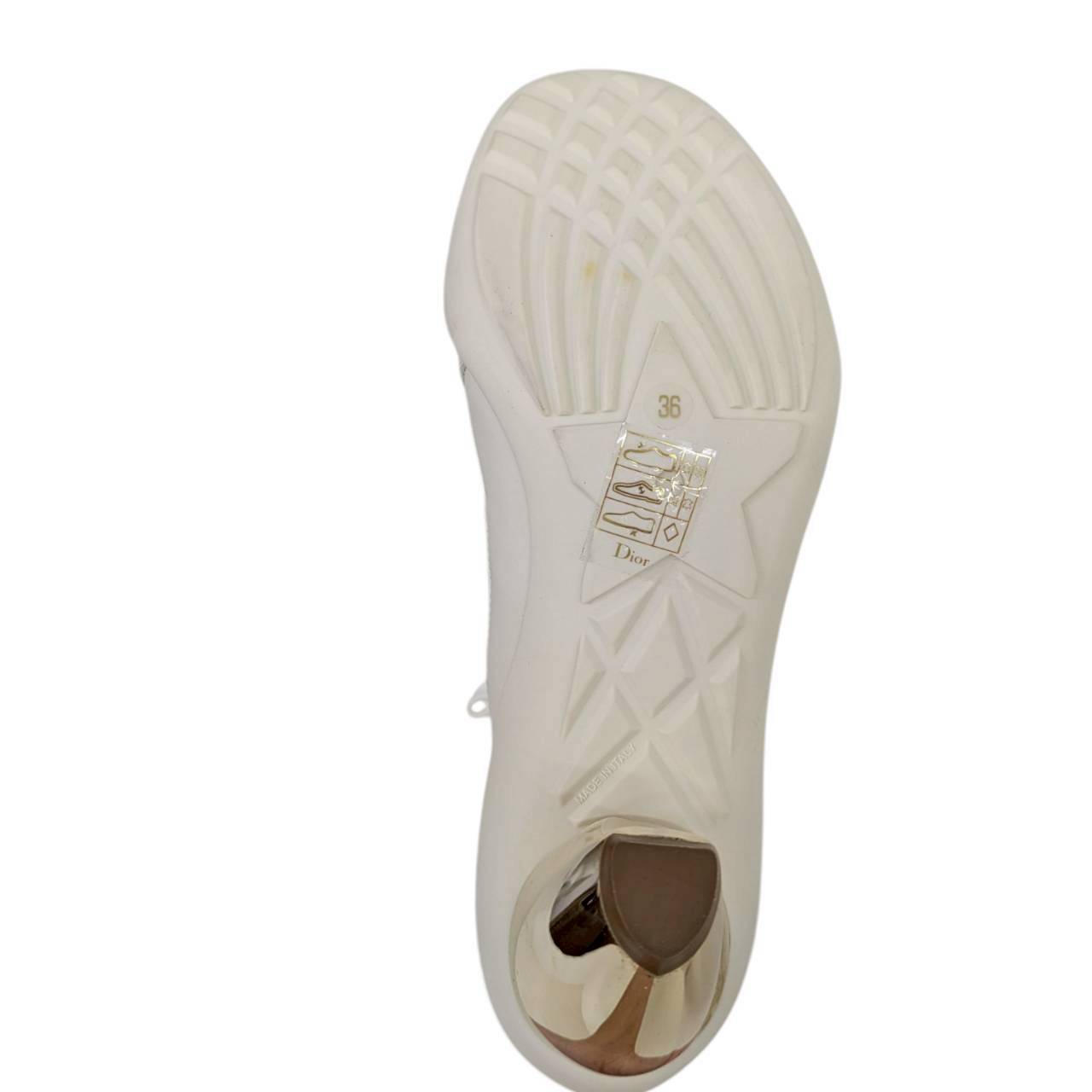 【RC2511-38】Christian Dior ソックスブーツ　白　36