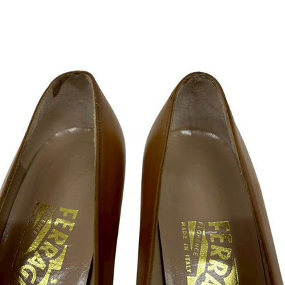 【RC2511-82】SalvatoreFerragamo パンプス 　ブラウン　5 1/2