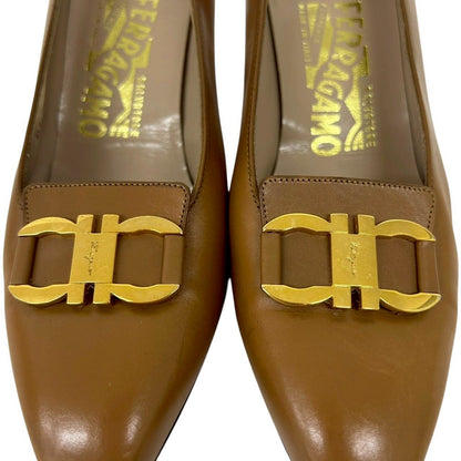 【RC2511-82】SalvatoreFerragamo パンプス 　ブラウン　5 1/2