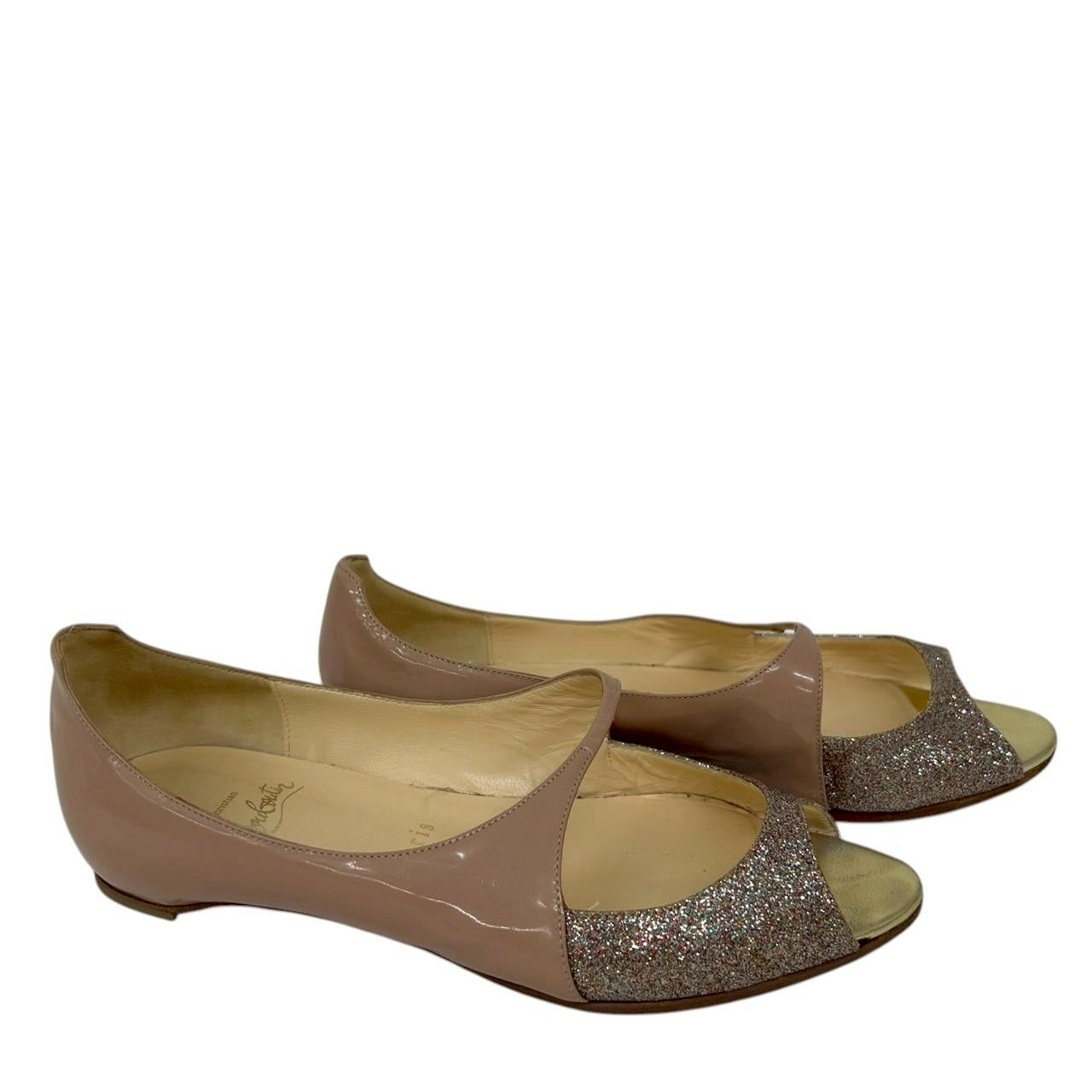 【RC2511-84】Chrisian Loubutan サンダル　ピンクラメ　36