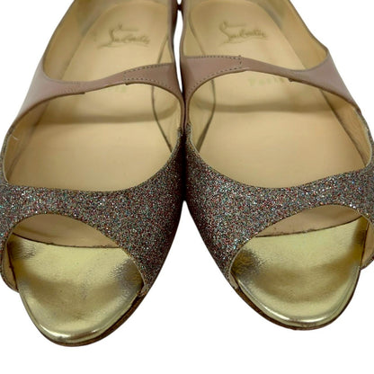 【RC2511-84】Chrisian Loubutan サンダル　ピンクラメ　36