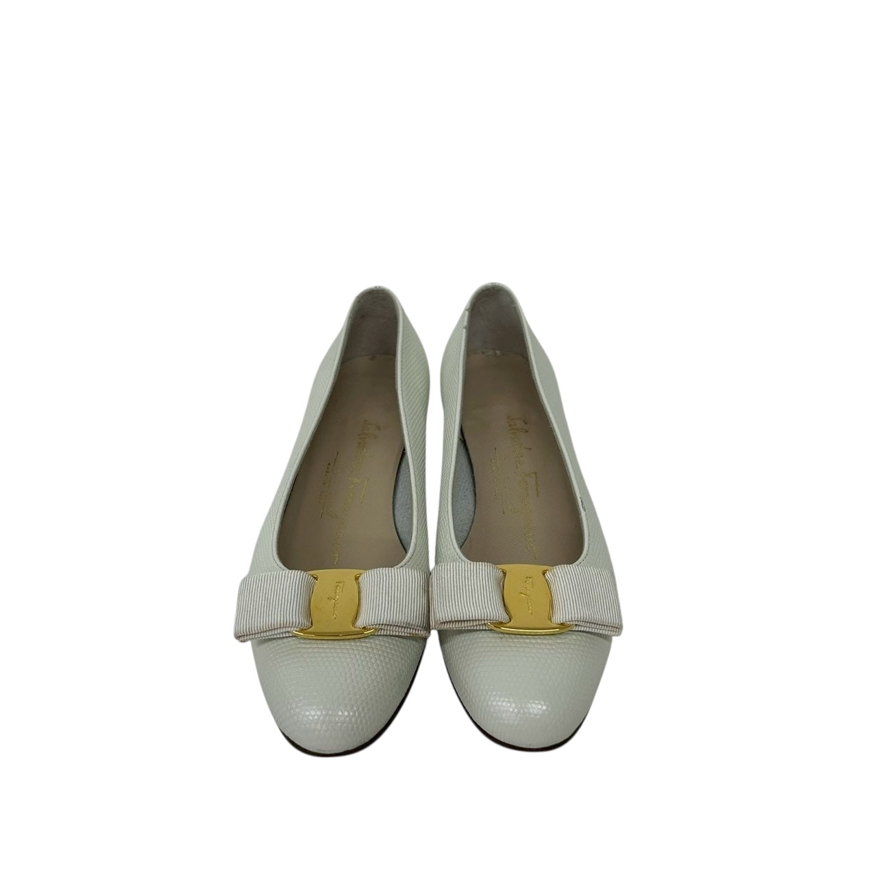 【RC2511-86】SalvatoreFerragamo パンプス 　ホワイト　4 1/2