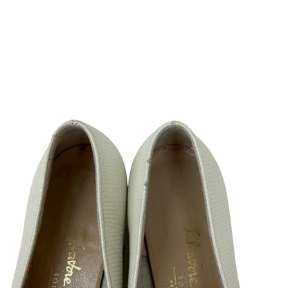 【RC2511-86】SalvatoreFerragamo パンプス 　ホワイト　4 1/2