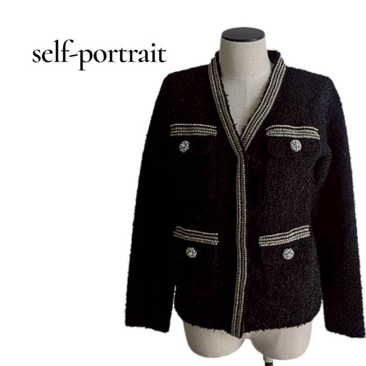 【RC2512-29】self-portrait カーディガン ブラック　S