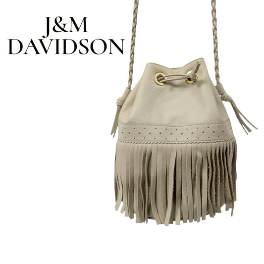 【RC2512-49】J&M Davidson ハンドバック ベージュ