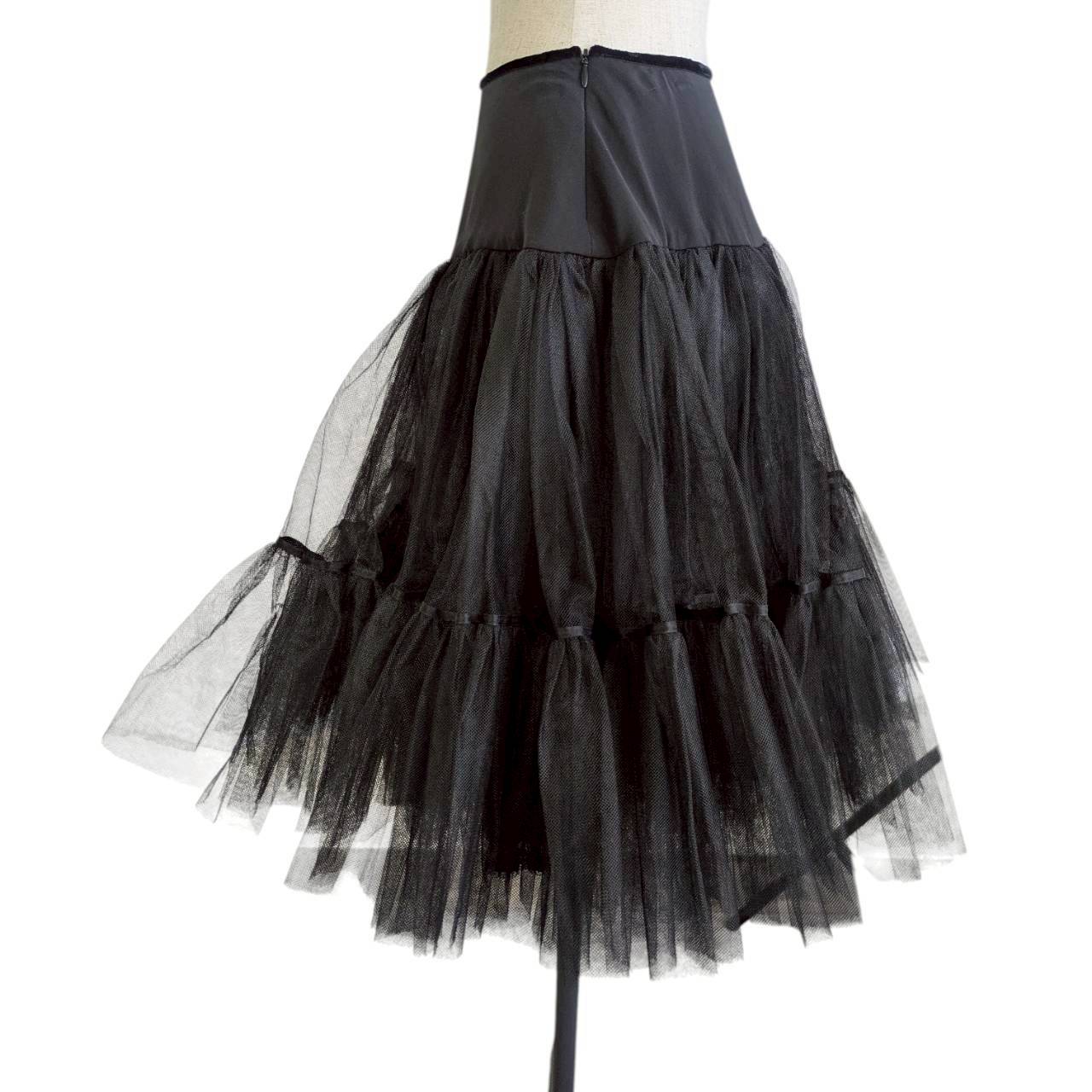 【RC2512-55】FOXEY チュールスカート ブラック 40