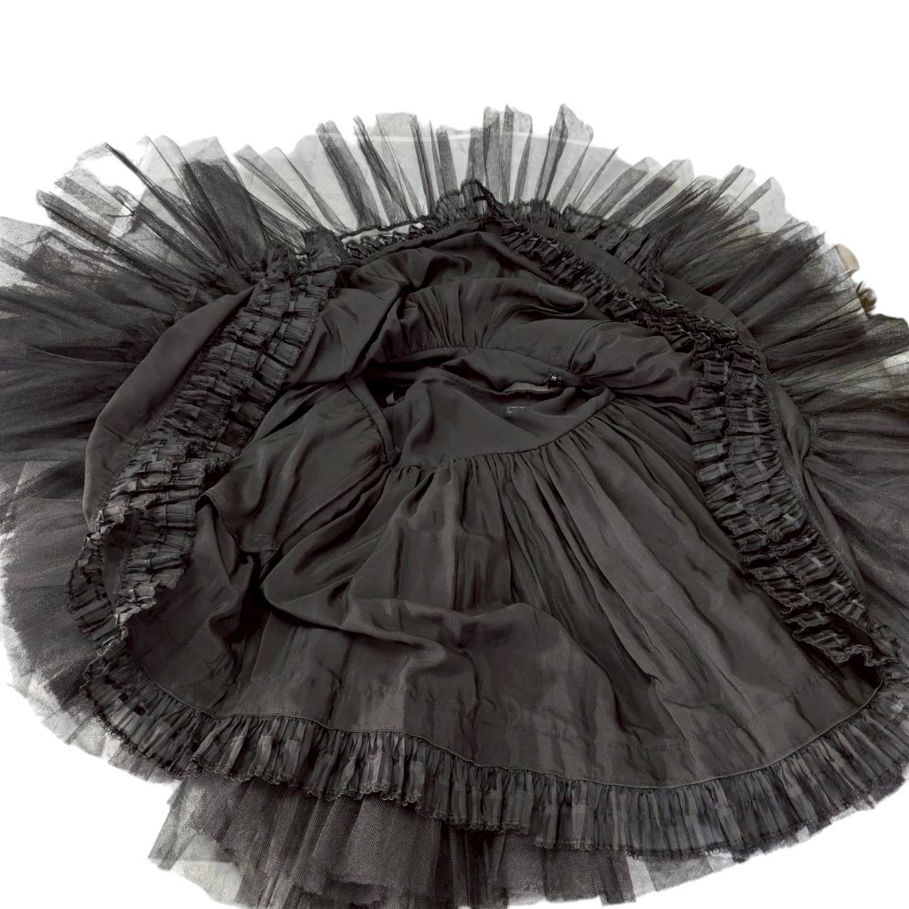 【RC2512-55】FOXEY チュールスカート ブラック 40