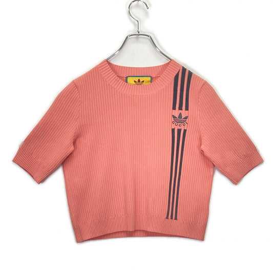 GUCCI グッチ　アディダス　コラボ　ニットシャツ　半袖ニット　トップス　S
