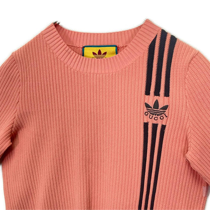 GUCCI グッチ　アディダス　コラボ　ニットシャツ　半袖ニット　トップス　S