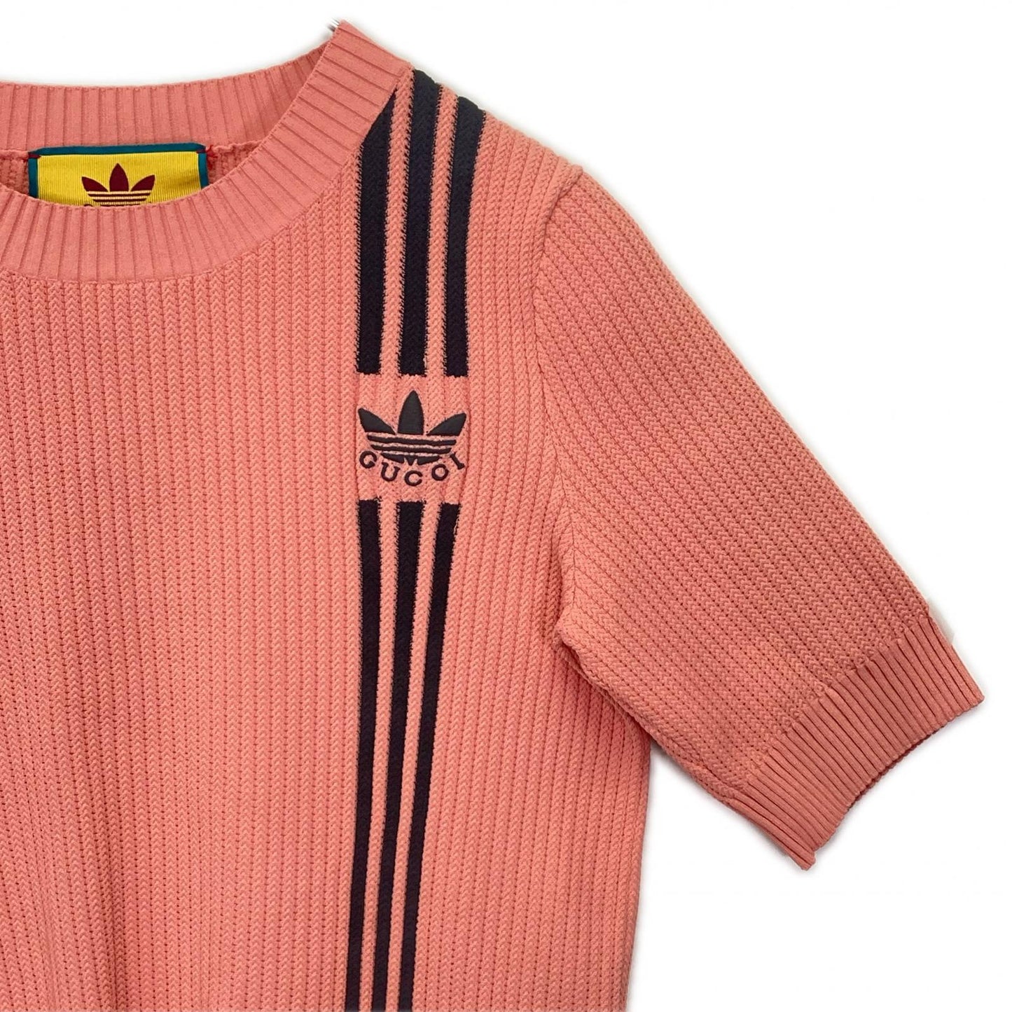 GUCCI グッチ　アディダス　コラボ　ニットシャツ　半袖ニット　トップス　S