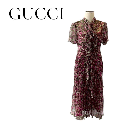 RC2601-98 GUCCI ワンピース 花柄 ピンク 36