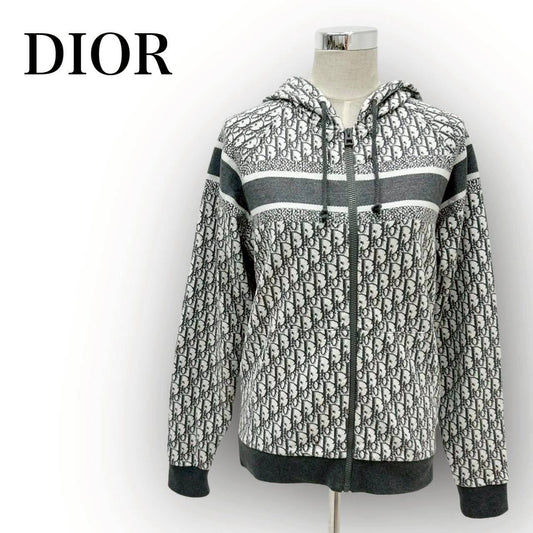【SRC-12】Christian Dior　グレーパーカー　トロッター柄　オブリーグ柄