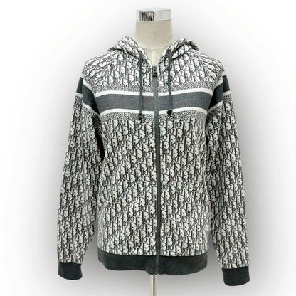 【SRC-12】Christian Dior　グレーパーカー　トロッター柄　オブリーグ柄