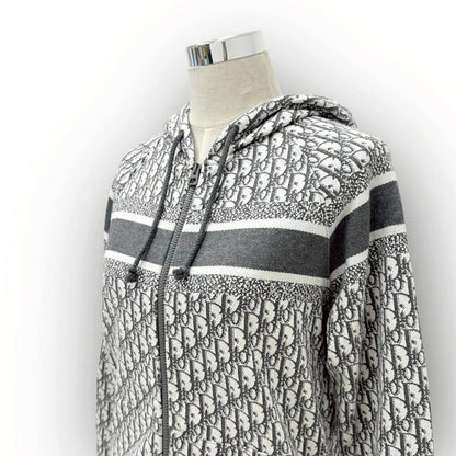 【SRC-12】Christian Dior　グレーパーカー　トロッター柄　オブリーグ柄