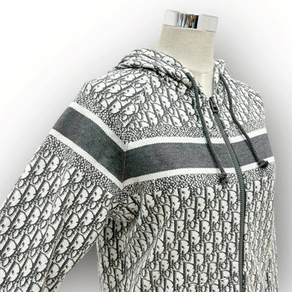 【SRC-12】Christian Dior　グレーパーカー　トロッター柄　オブリーグ柄