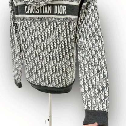 【SRC-12】Christian Dior　グレーパーカー　トロッター柄　オブリーグ柄