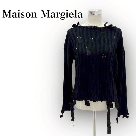 【SRC-16】Maison Margiela ニット袖口紐　ブラック
