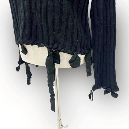 【SRC-16】Maison Margiela ニット袖口紐　ブラック