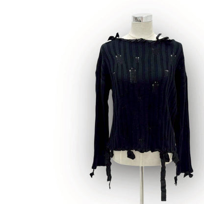 【SRC-16】Maison Margiela ニット袖口紐　ブラック