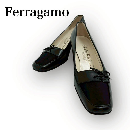 【SRC-61】SalvatoreFerragamo パンプス レザー/レディース/ブラック